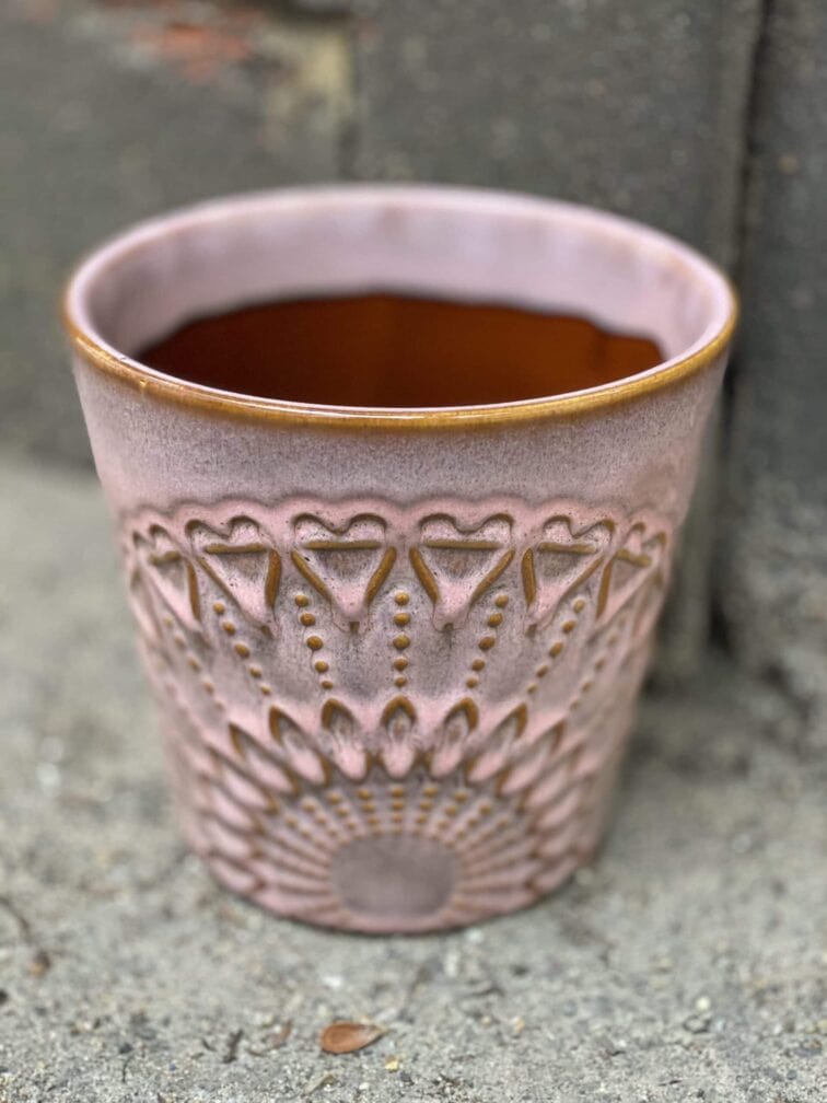 Zdjęcie doniczki lub oslonki: Osłonka Boho pink 15x16 cm, ujęcie 1