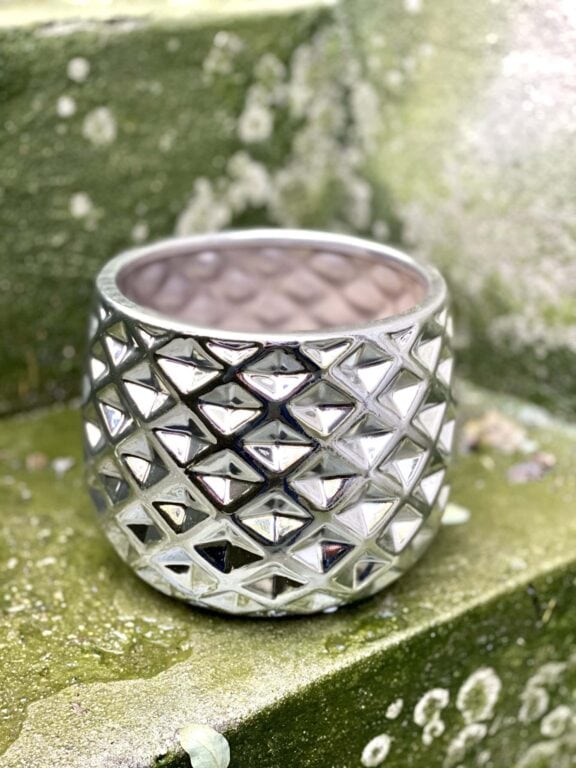 Zdjęcie doniczki lub oslonki: Osłonka Pinapple Silver 12x12 cm, ujęcie 1