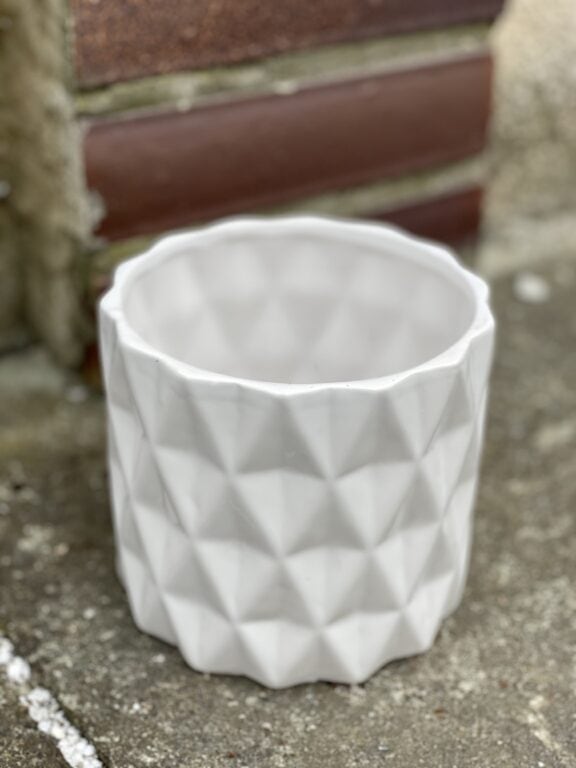 Zdjęcie doniczki lub oslonki: Osłonka Cylinder White 12x13 cm, ujęcie 1