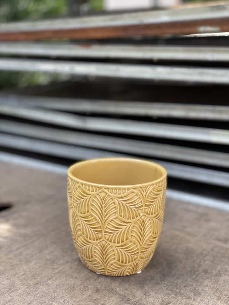 Zdjęcie doniczki lub oslonki: Osłonka Palm leaf 13 × 15 cm, ujęcie 3