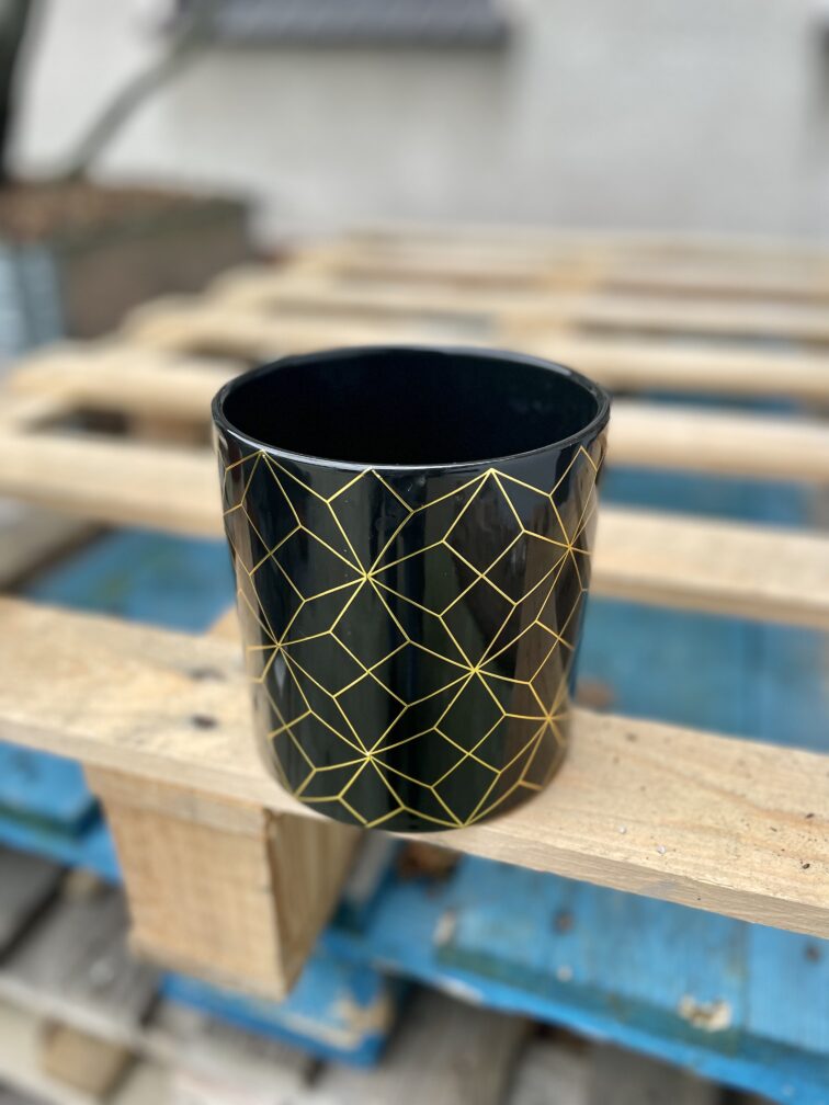 Zdjęcie doniczki lub oslonki: Osłonka Geometry Black 12x13 cm, ujęcie 3